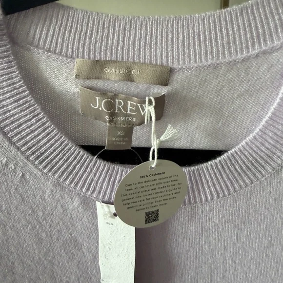 J. Crew Cashmere Lavender Crewneck Sweater NWT - Picture 6 of 6